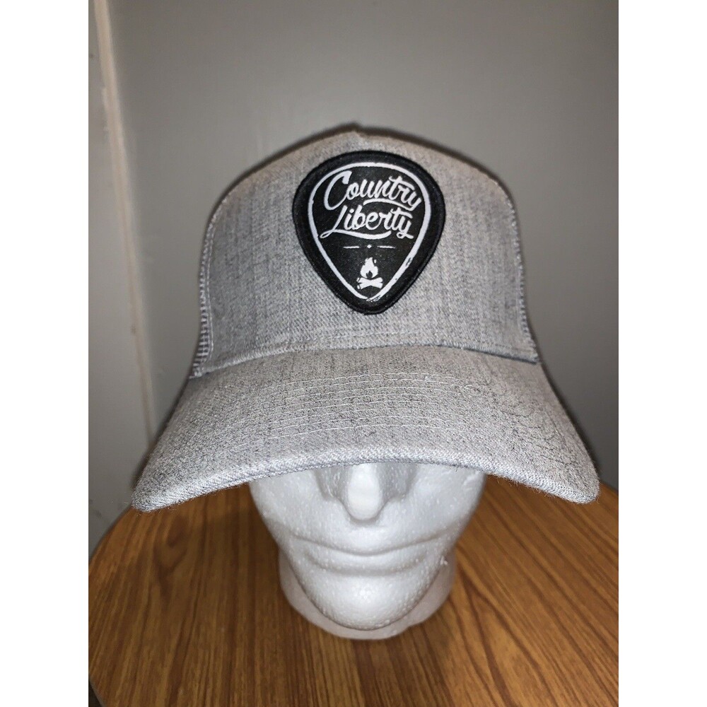 Country Liberty Hat Gray Snapback Trucker Cap